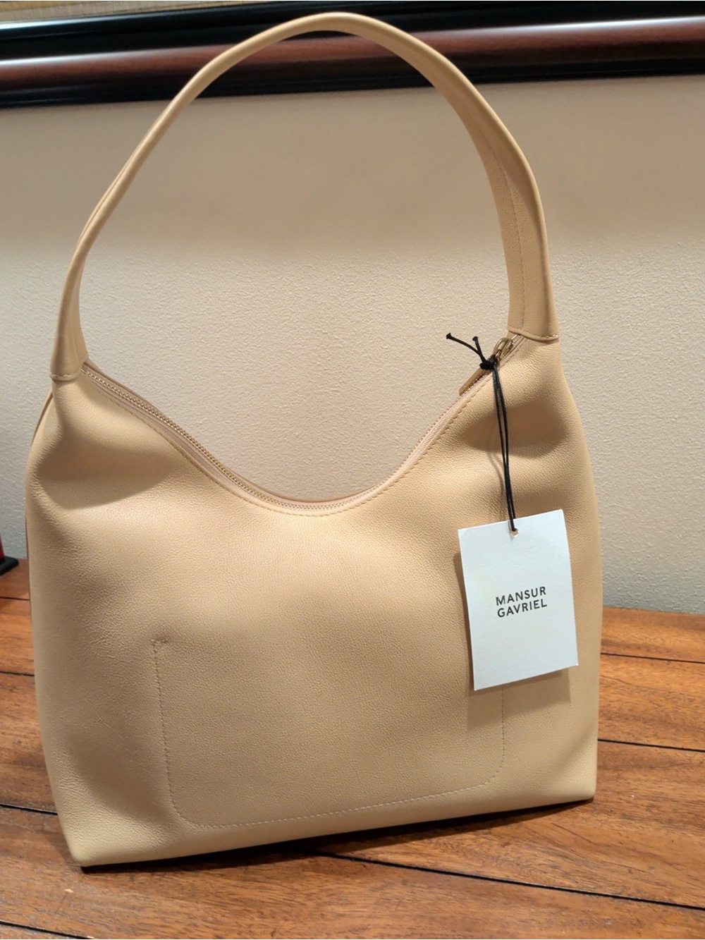 Mansur Gavriel Beige Leather Candy Hobo